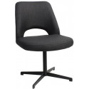Albury Premium Fabric Side Chair with Black Blade Frame