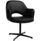 Albury Premium Vinyl Armchair with Black Blade Frame