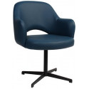 Albury Premium Vinyl Armchair with Black Blade Frame