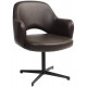 Albury Premium Vinyl Armchair with Black Blade Frame