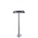 Pisa Flange Table Base - Stainless Steel (Dining Height)