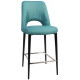 Albury Premium Fabric 750 Stool with Black Metal Legs