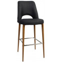 Albury Premium Fabric 750 Stool with Timber Look Metal Legs