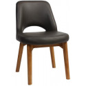 Albury Premium Vinyl Side Chair with Timber Legs