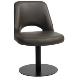 Albury Premium Vinyl Side Chair with Black Disc Base