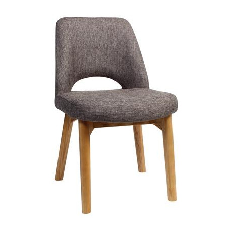 Albury Premium Fabric Side Chair with Timber Legs