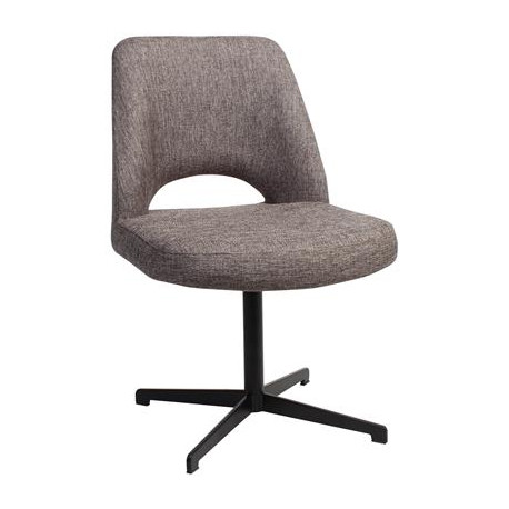 Albury Premium Fabric Side Chair with Black Blade Frame