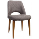 Albury Premium Fabric Side Chair with Timber Look Metal Legs