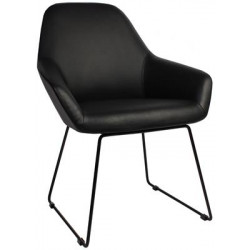 Bronte Premium Vinyl Armchair with Sled Base